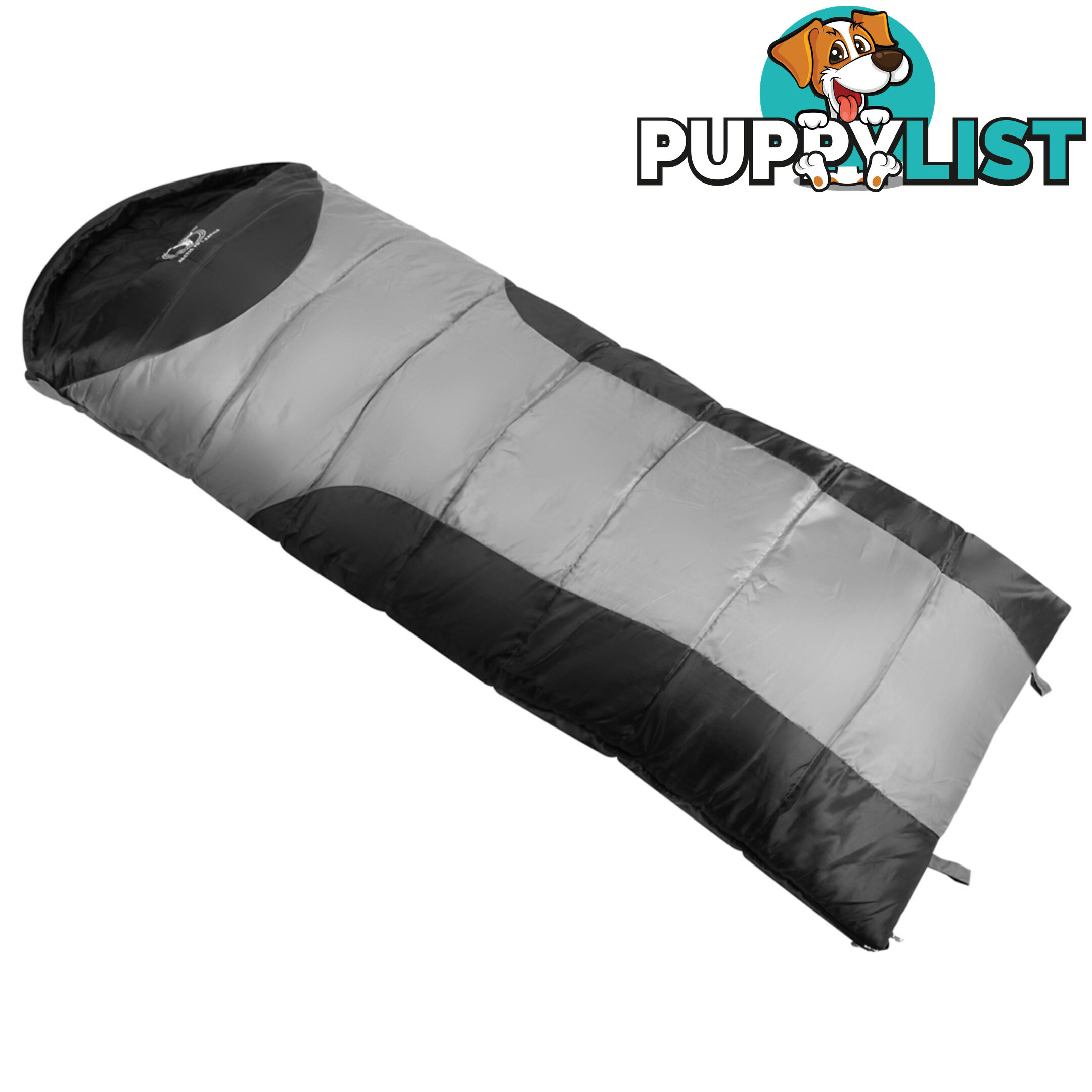 Camping Envelope Sleeping Bag Single Grey black