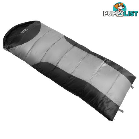 Camping Envelope Sleeping Bag Single Grey black