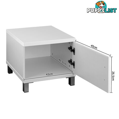 TV Stand Entertainment Unit Lowline Cabinet Drawer White