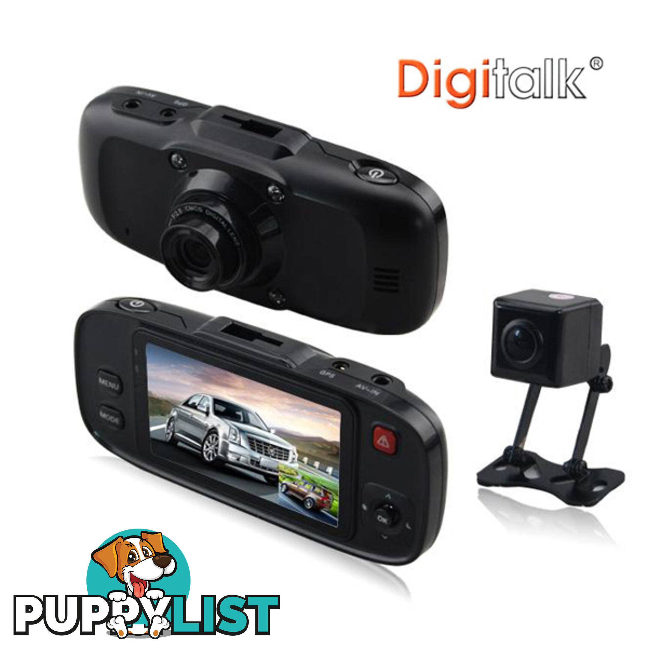 Dual Camera In-Car Digital Video Recorder (DVR)