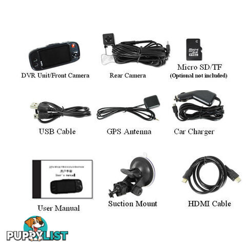 Dual Camera In-Car Digital Video Recorder (DVR)