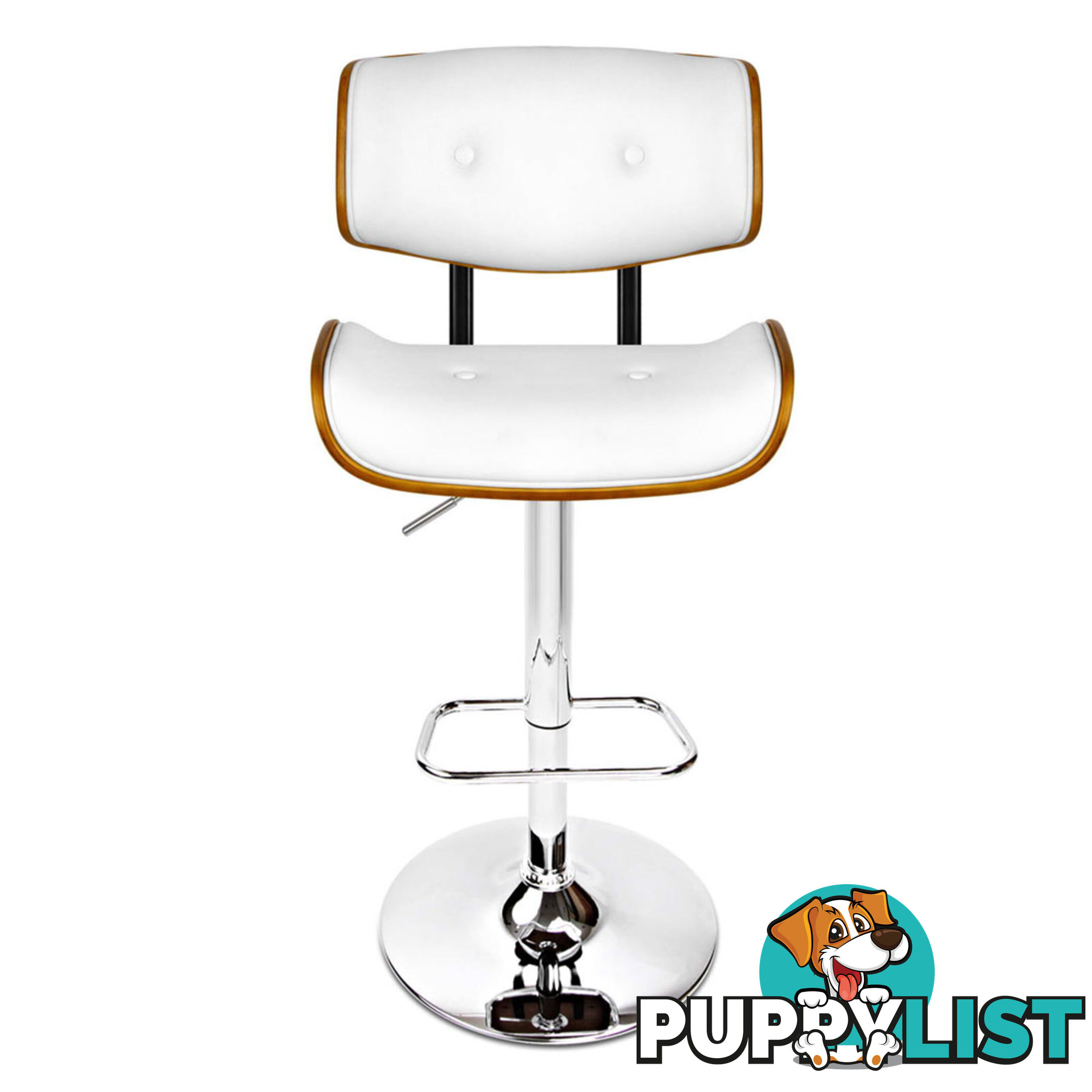 PU Leather Bar Stool with Chrome Base