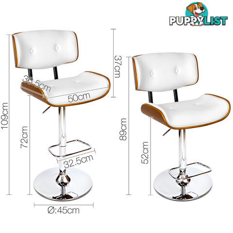 PU Leather Bar Stool with Chrome Base