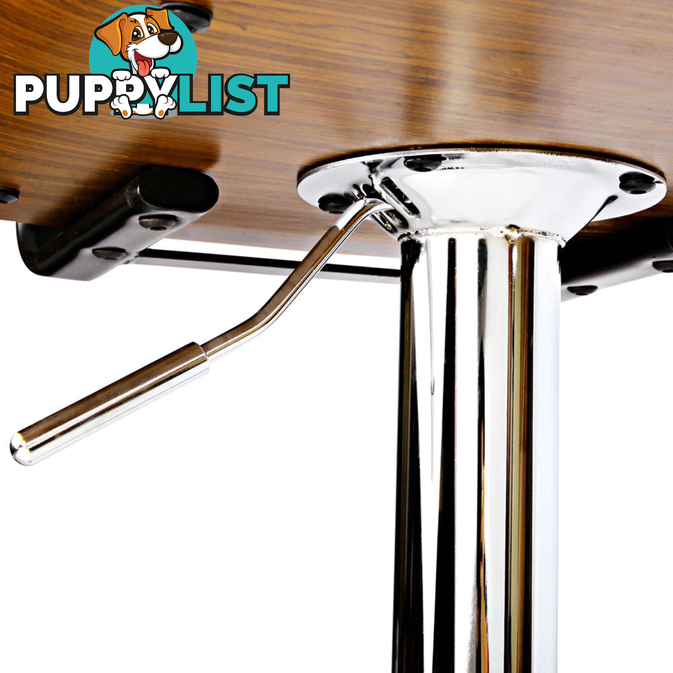 PU Leather Bar Stool with Chrome Base