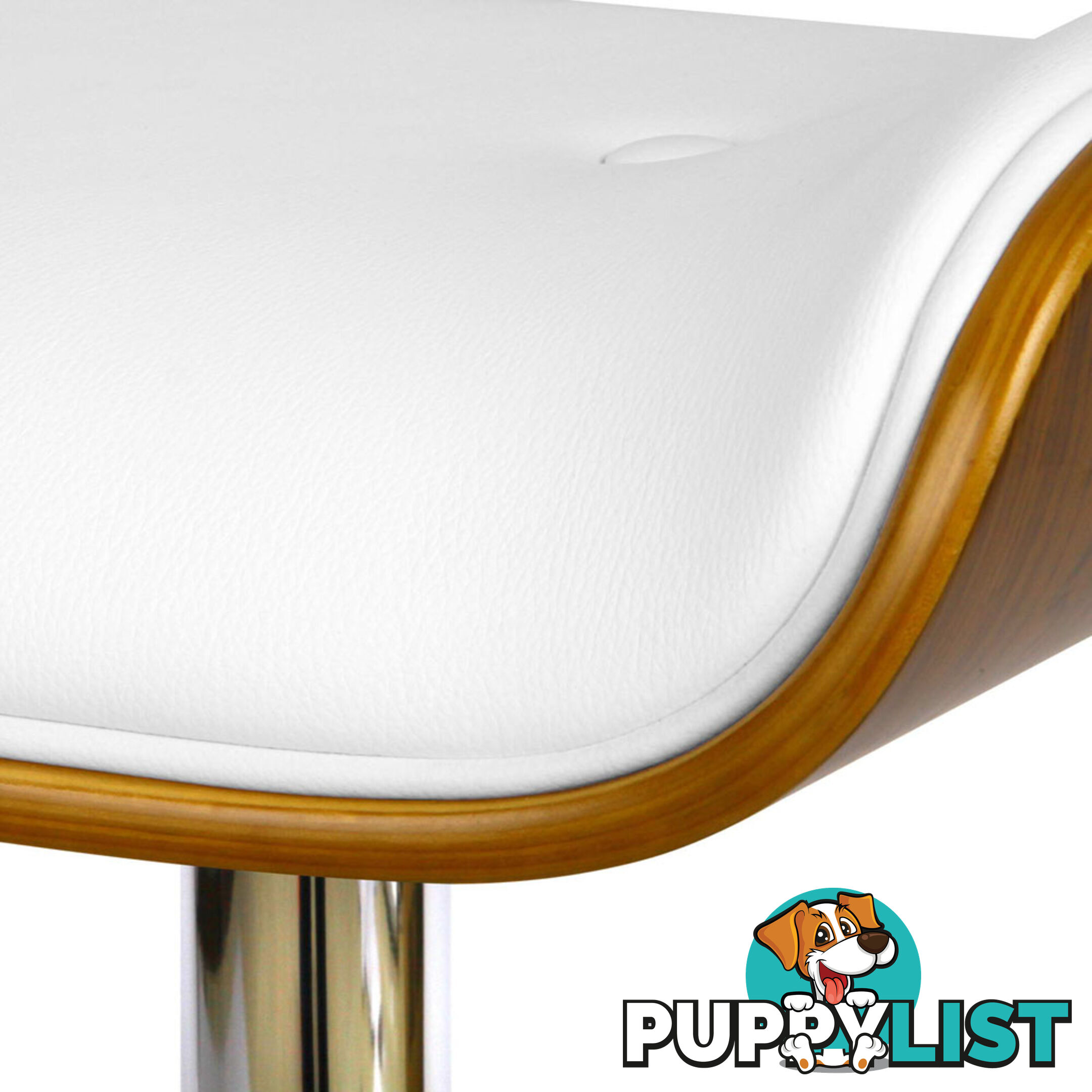 PU Leather Bar Stool with Chrome Base