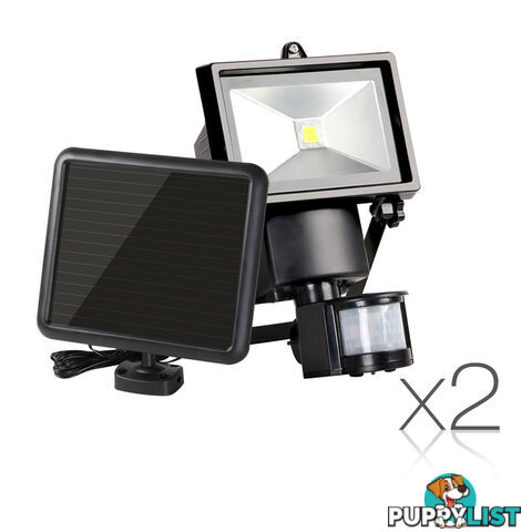 Set of 2 5W COB LED Solar Security Lights