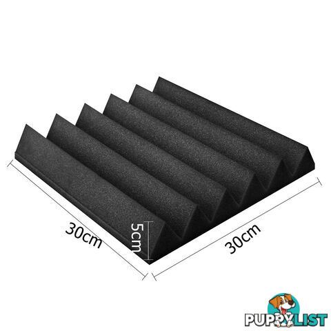 Set of 20 Studio Wedge Acoustic Foam Black 30 x 30cm