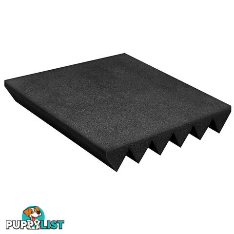 Set of 20 Studio Wedge Acoustic Foam Black 30 x 30cm