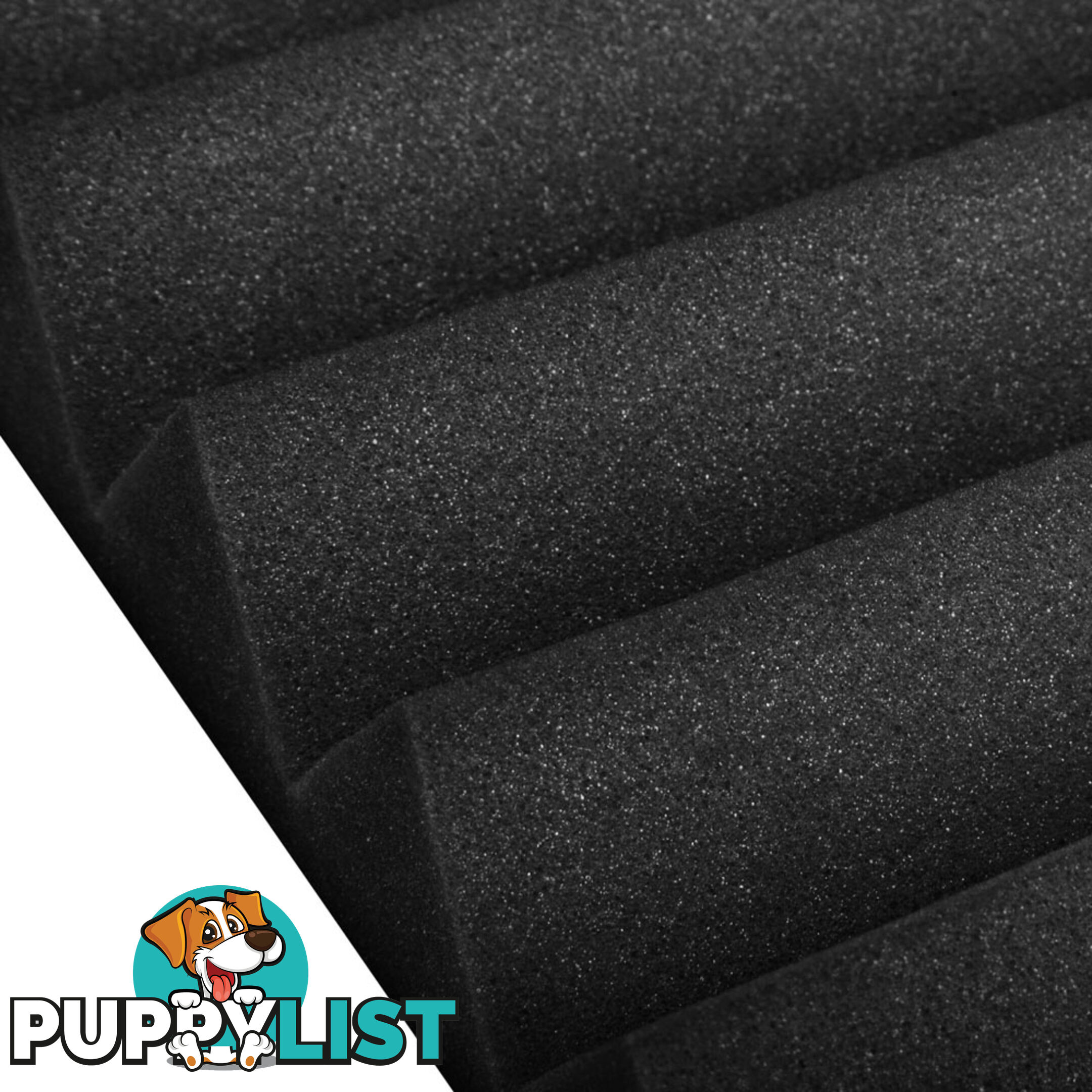 Set of 20 Studio Wedge Acoustic Foam Black 30 x 30cm