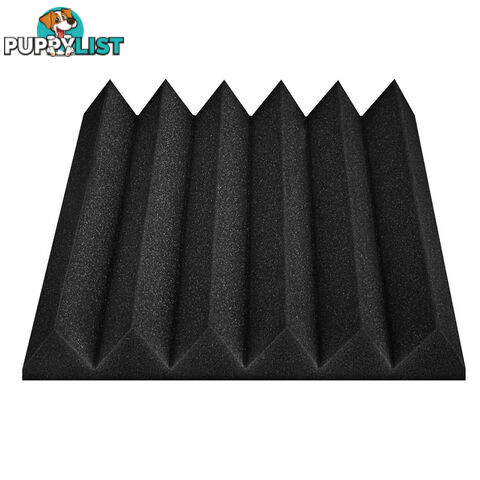 Set of 20 Studio Wedge Acoustic Foam Black 30 x 30cm