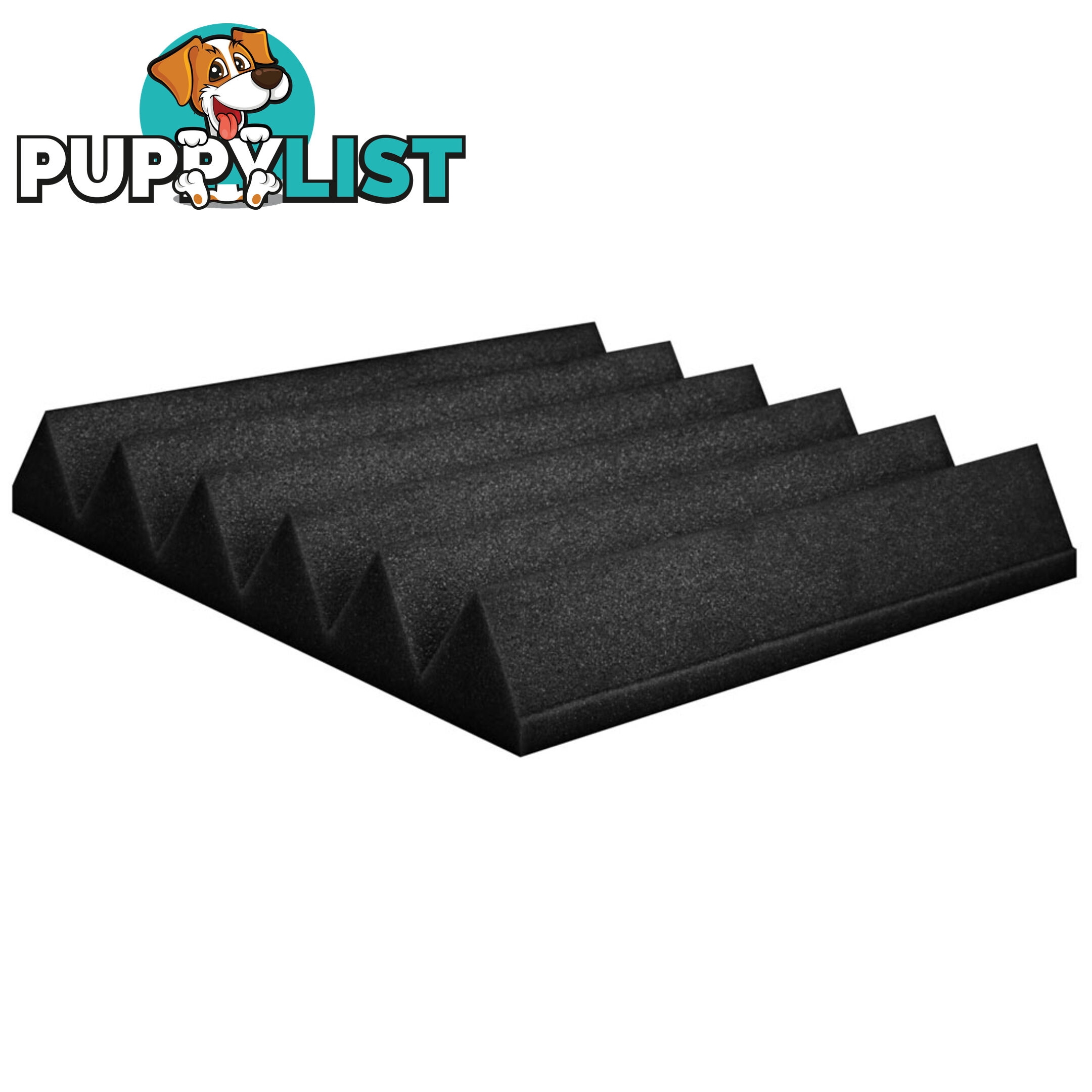 Set of 20 Studio Wedge Acoustic Foam Black 30 x 30cm