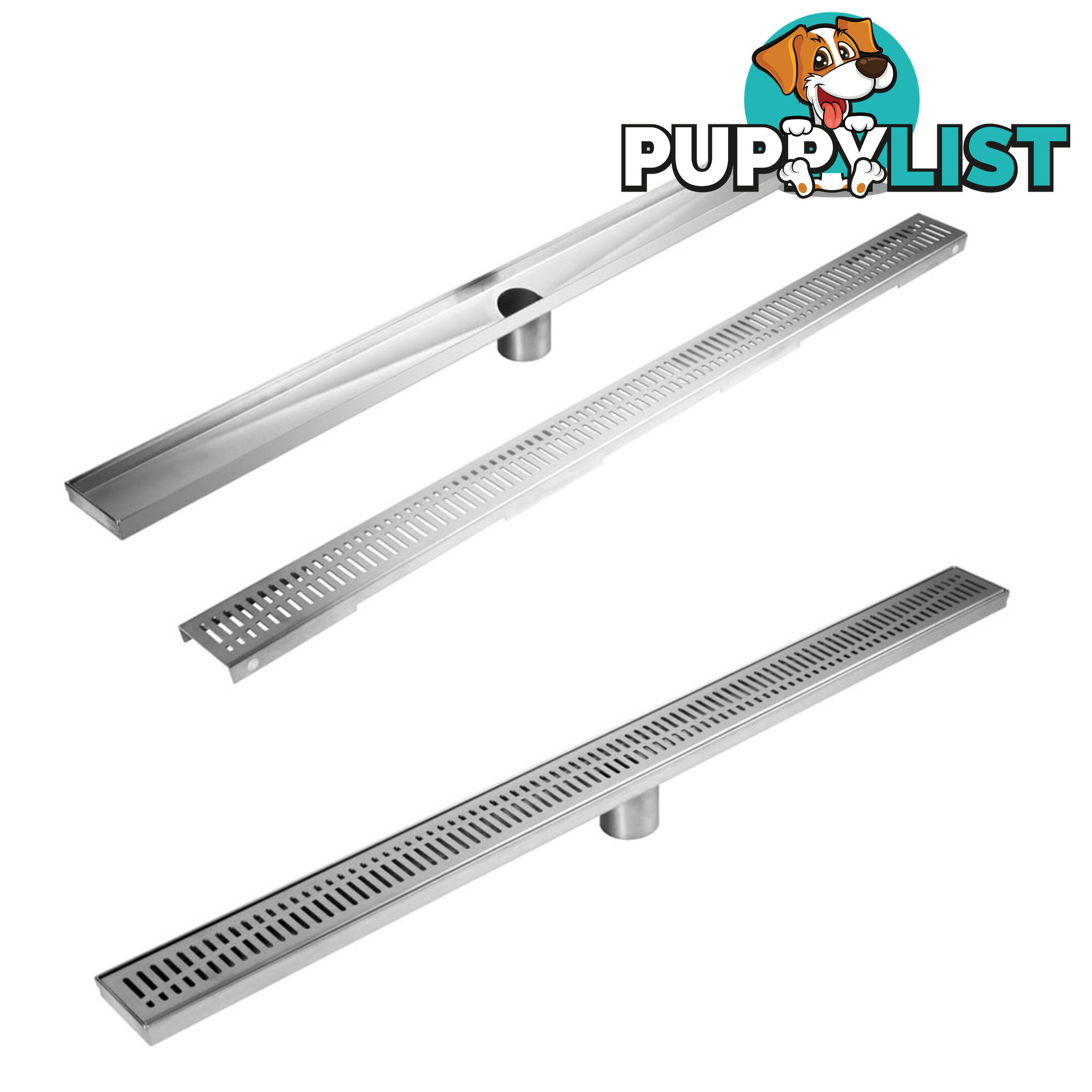 Wave Line Stainless Steel Shower Grate Drain Floor Bathroom 900mm