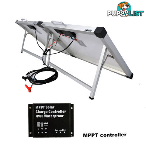 12V 120W Folding Solar Panel Mono MPPT Boat Camping Power Charging Kit Battery