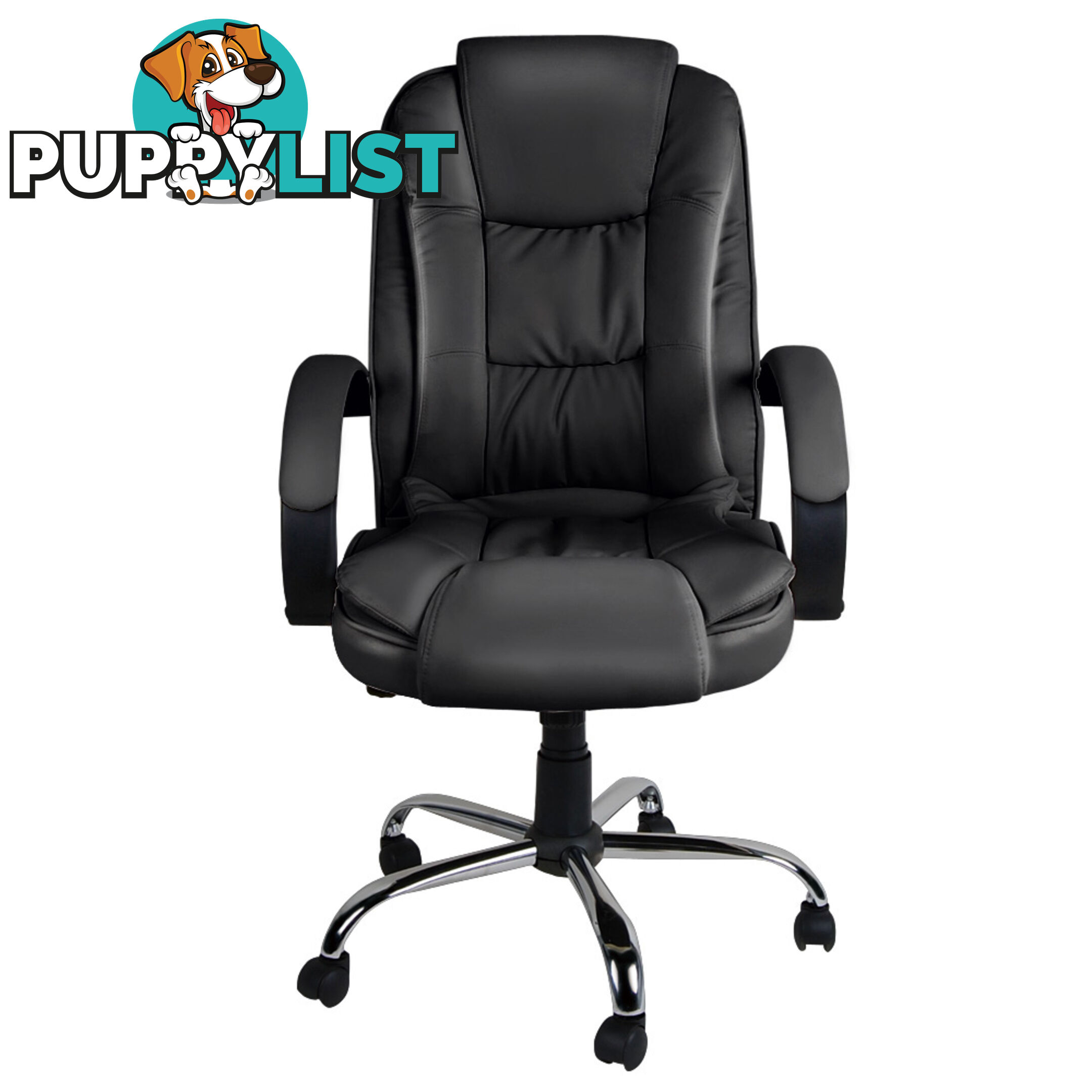 Executive PU Leather Office Computer Chair Black