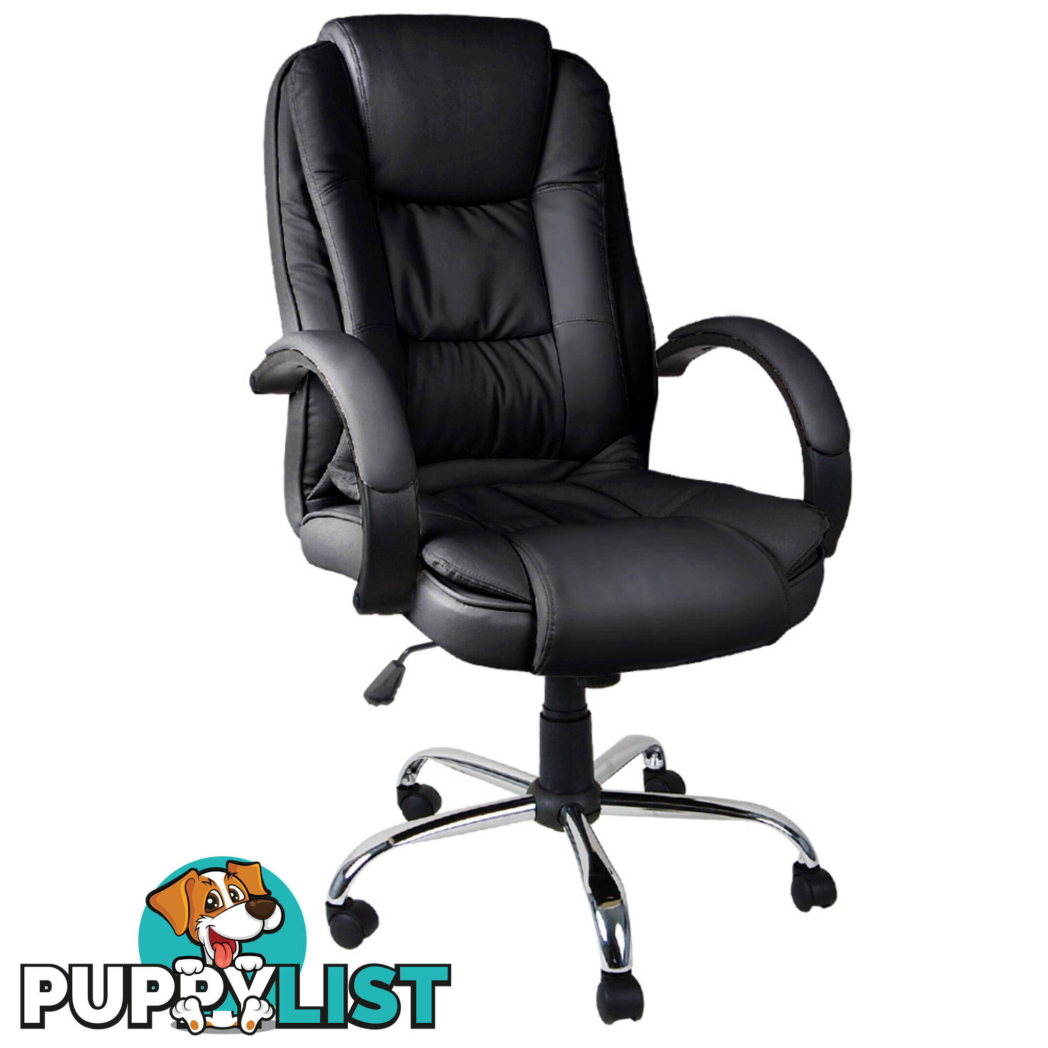 Executive PU Leather Office Computer Chair Black