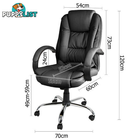 Executive PU Leather Office Computer Chair Black