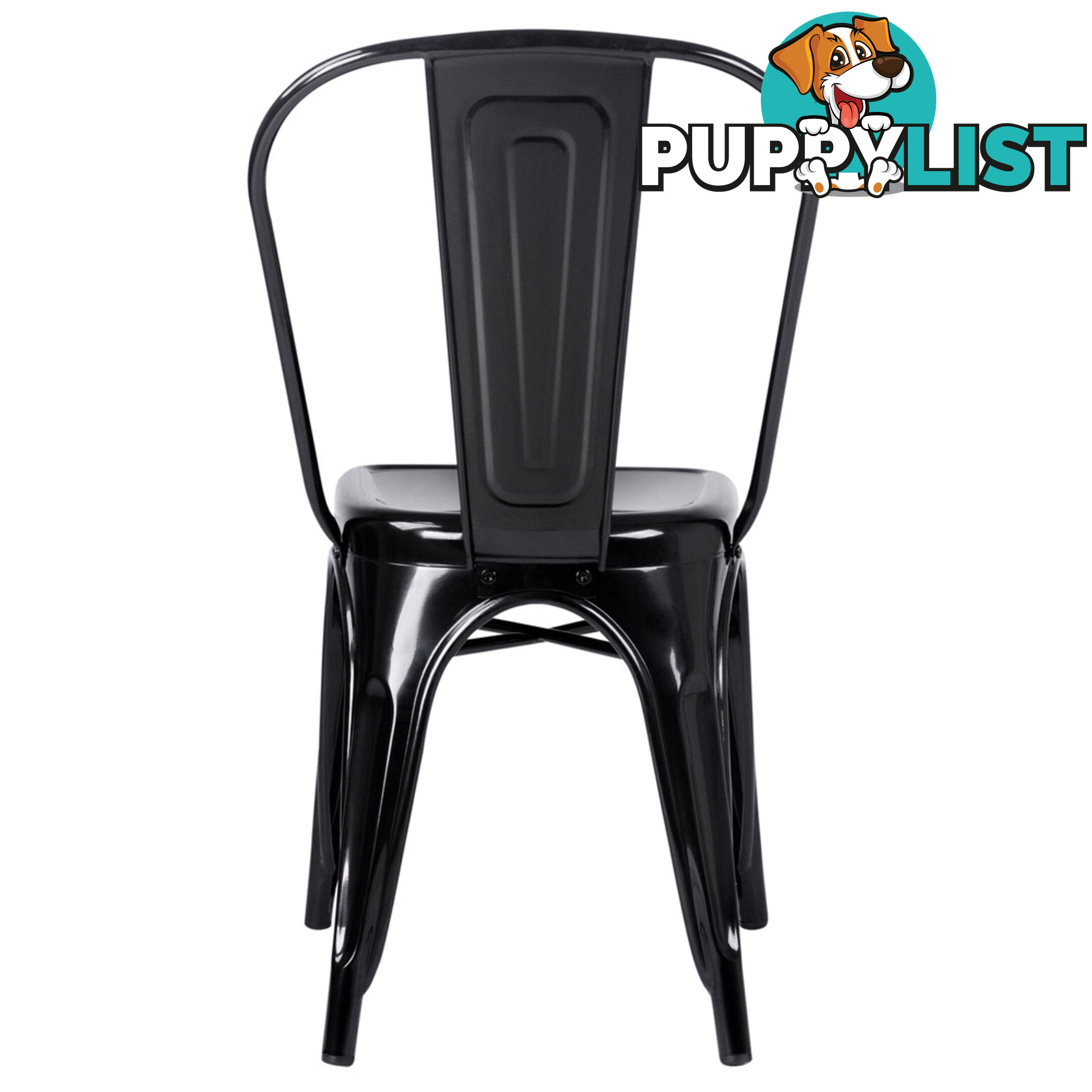 Set of 4 Replica Tolix Dining Metal Chair Gloss Black