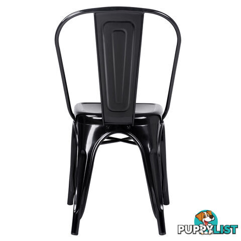 Set of 4 Replica Tolix Dining Metal Chair Gloss Black