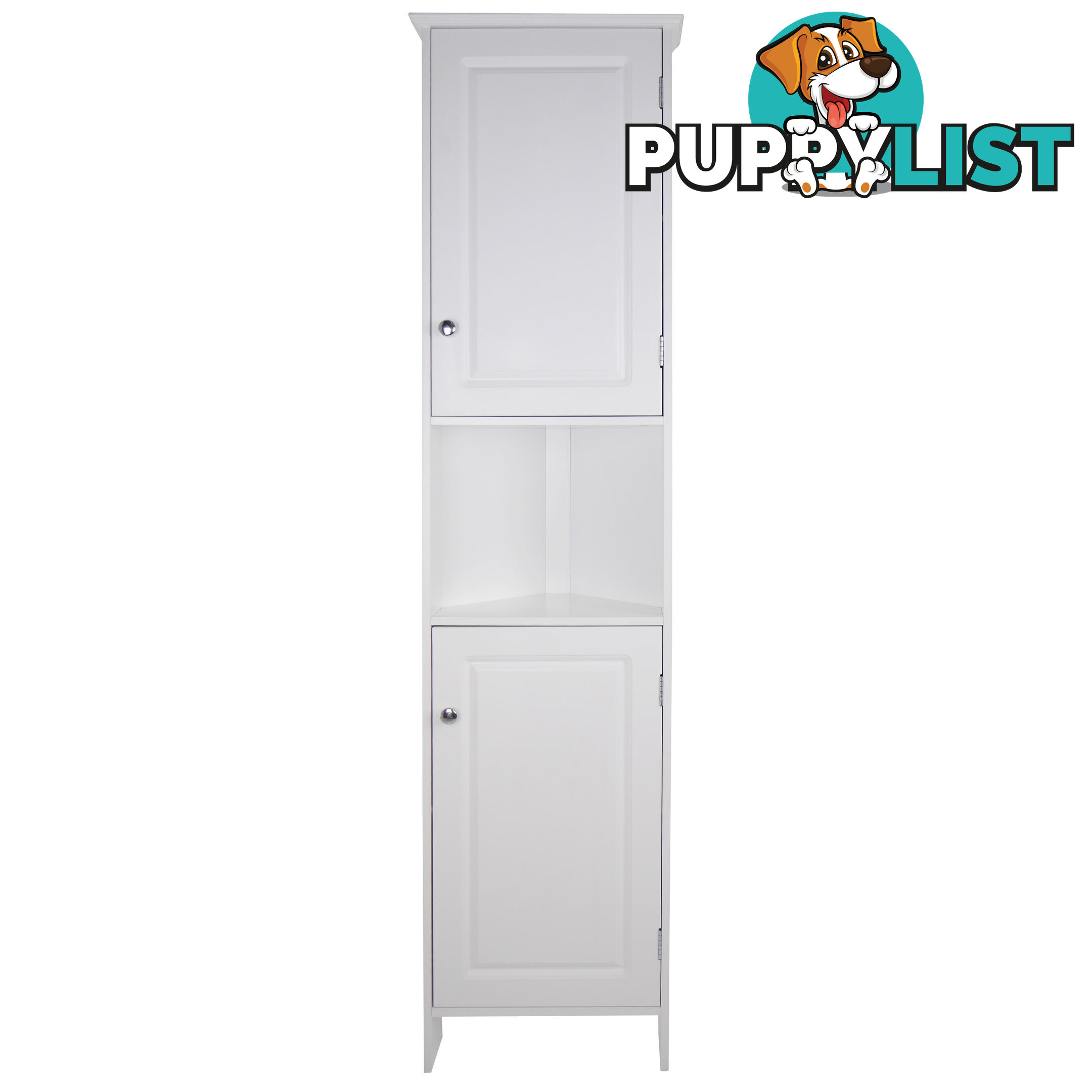 Dignity Tall Corner Cupboard with 2 Doors in WHITE