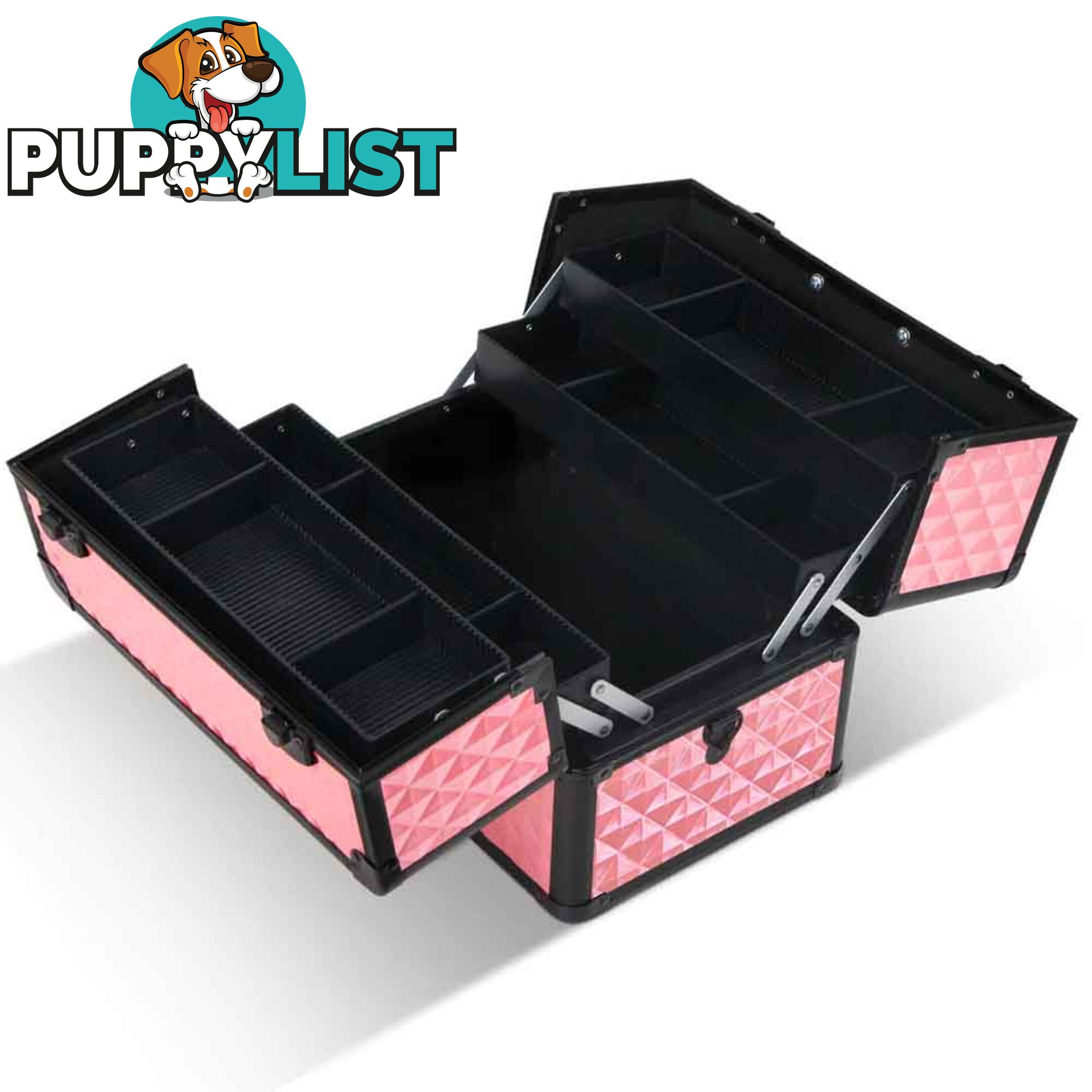 Portable Cosmetic Beauty Make Up Carry Case Box Pink