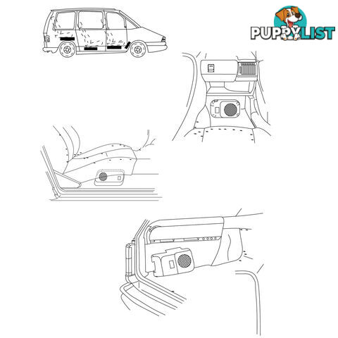 Car Sub Woofer Amplifier Speakers w/ Inbuilt Amp Cables