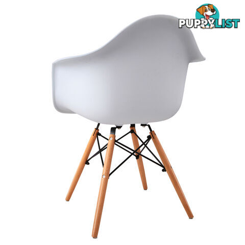 Set of 2 Replica Eames Cafe Chairs Beech White