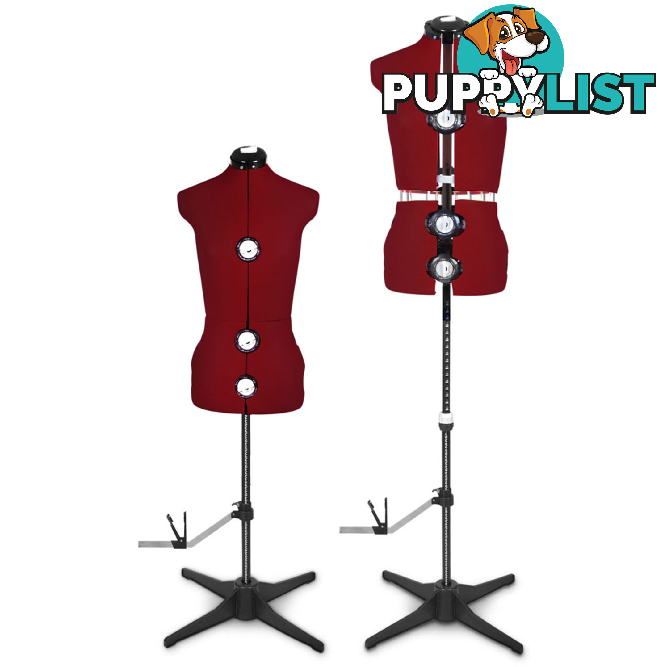 Adjustable Dressmaking Mannequin SZ8-14 - Wine