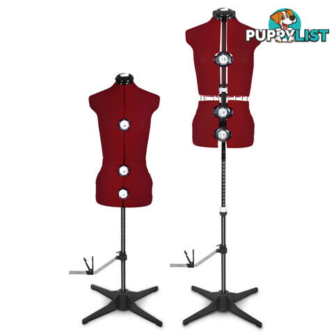 Adjustable Dressmaking Mannequin SZ8-14 - Wine