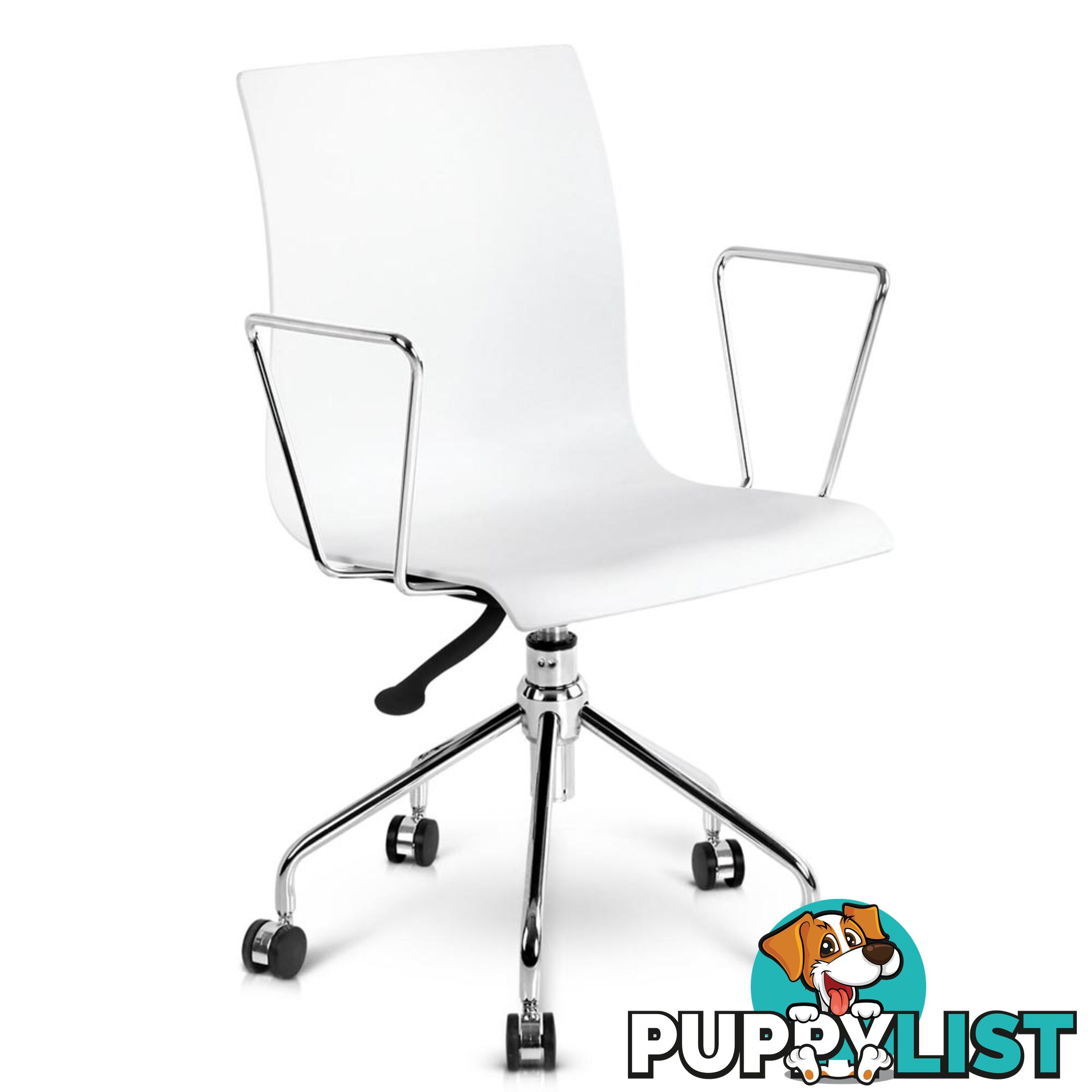 Modern Office Chair with Armrests White