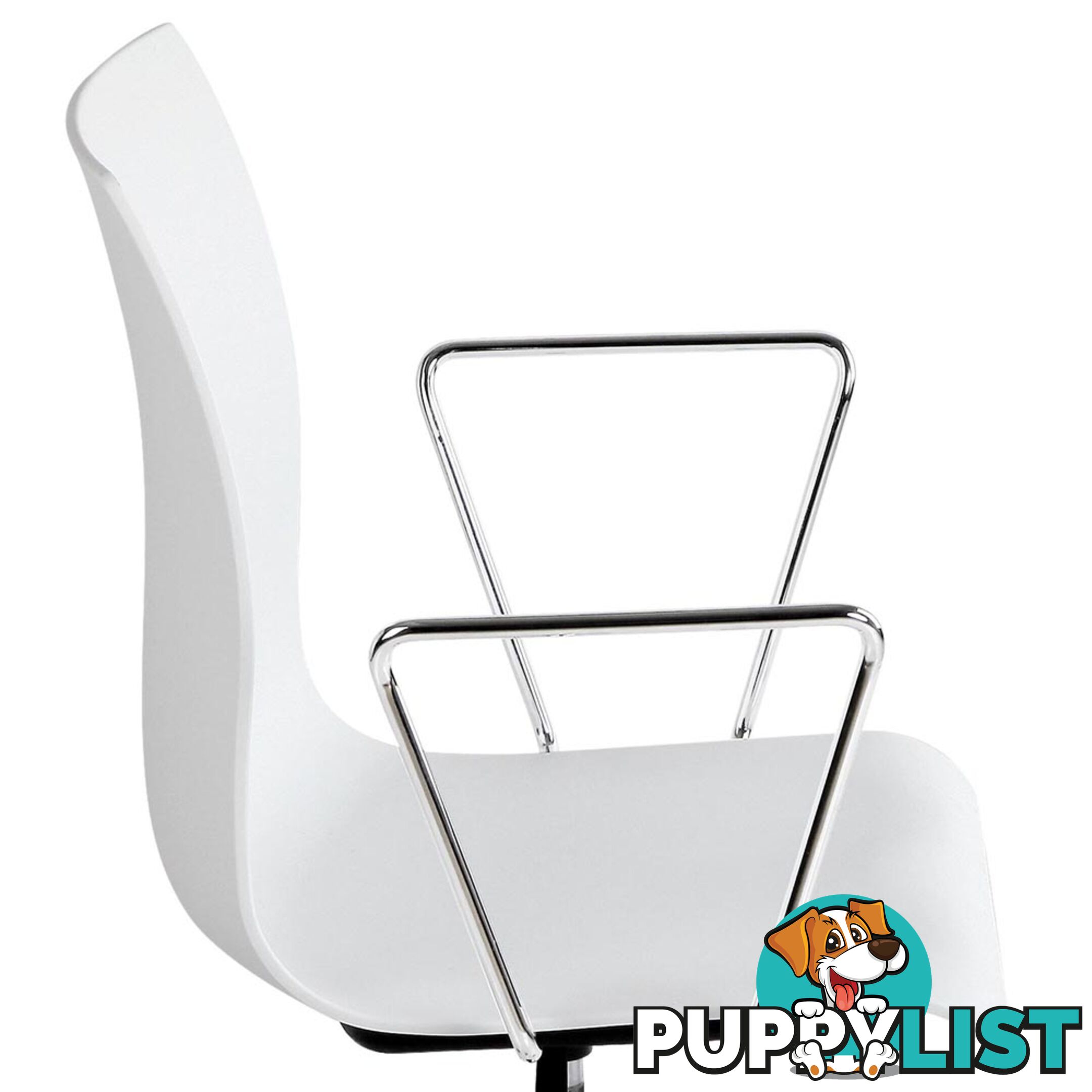 Modern Office Chair with Armrests White