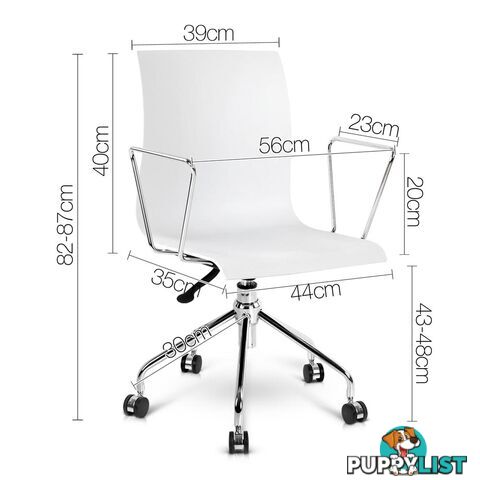 Modern Office Chair with Armrests White