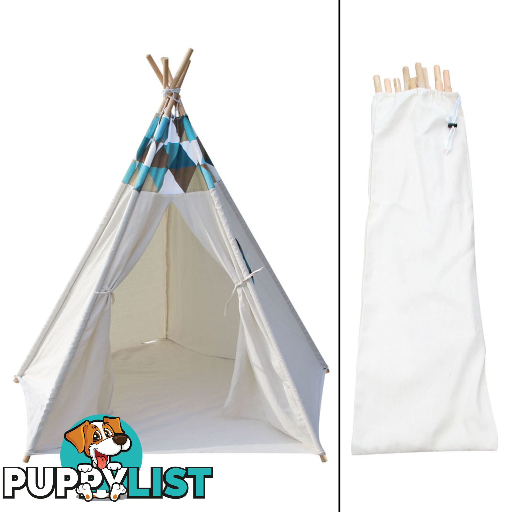 5 Poles Teepee Tent w/ Storage Bag