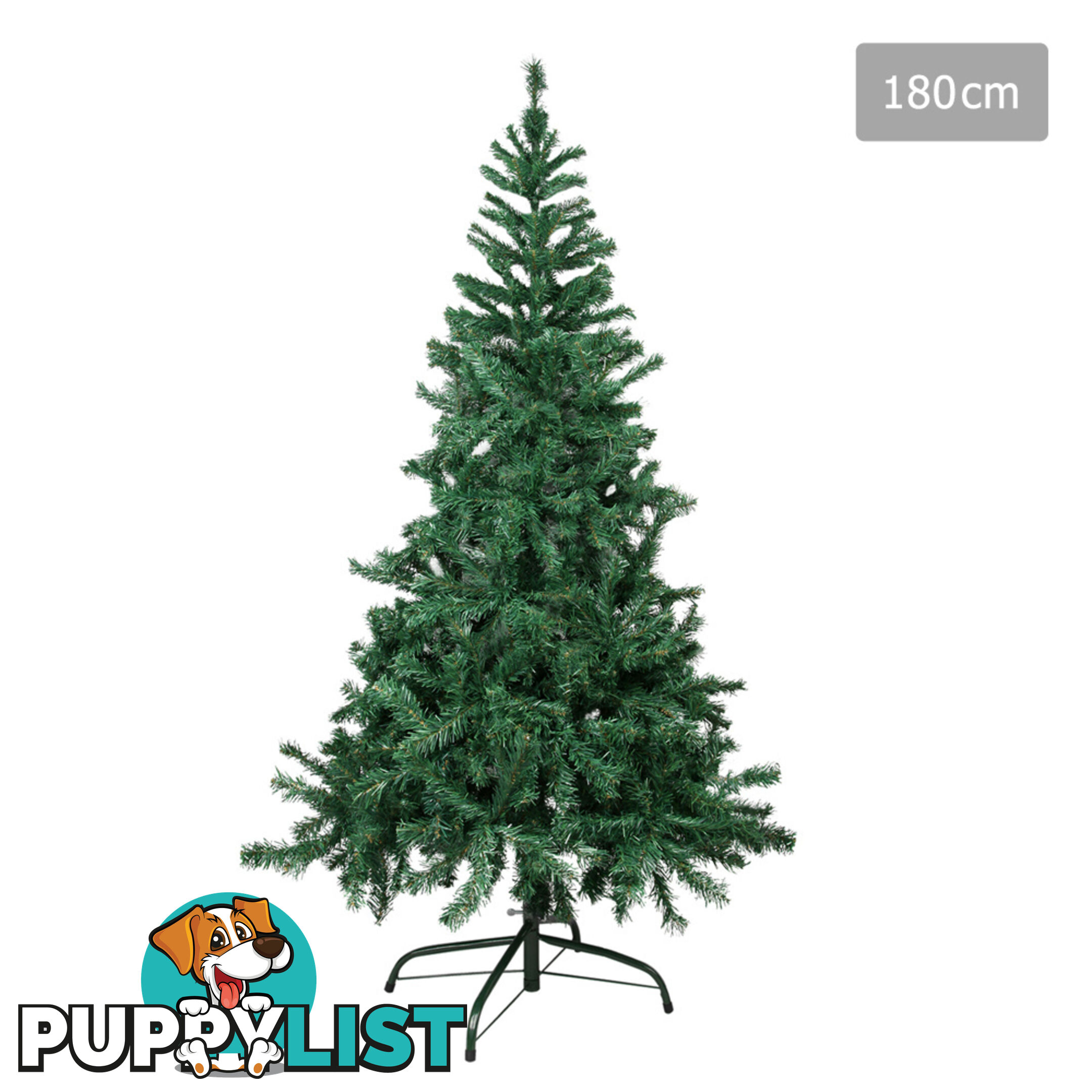 Christmas Tree w/ Ornament 180cm Green