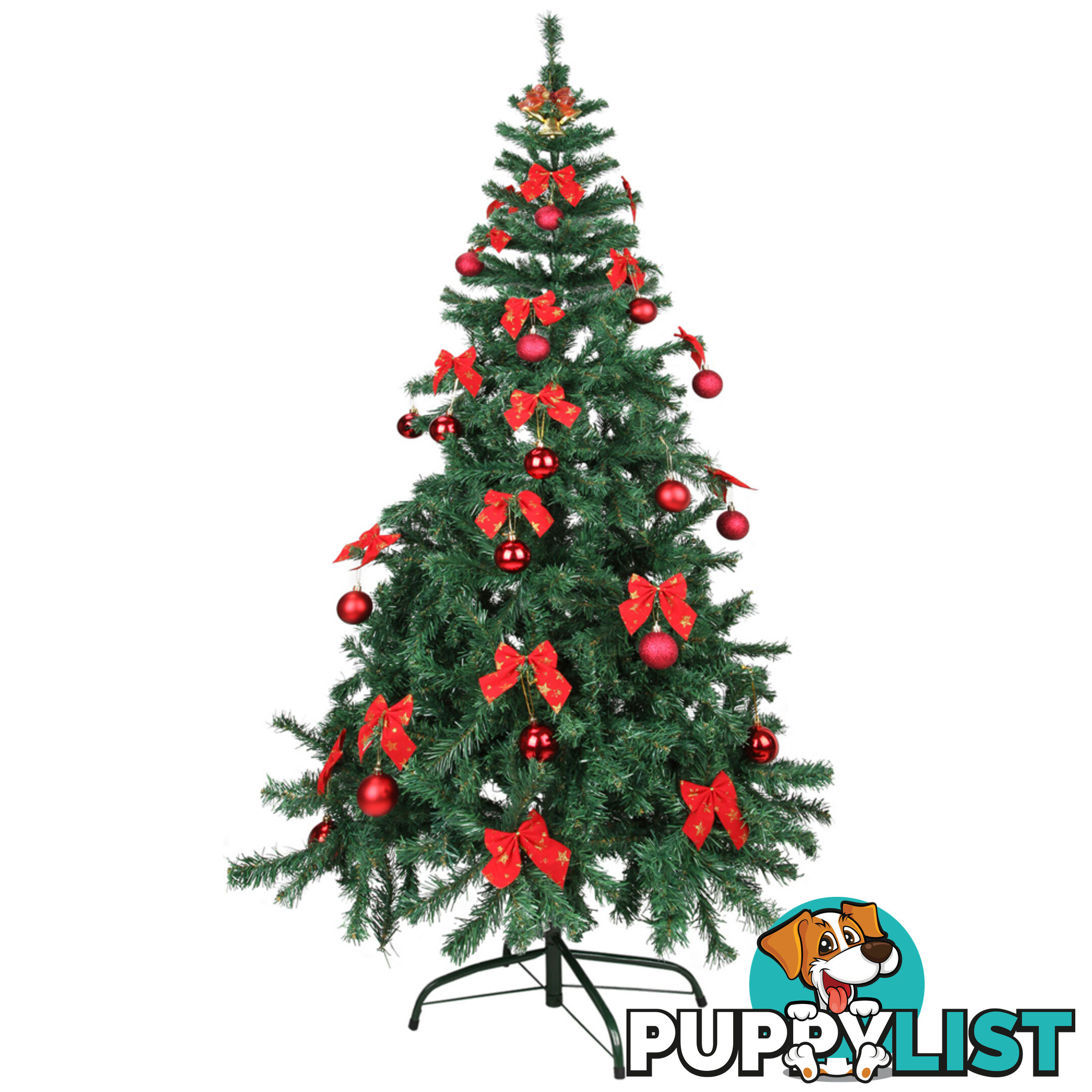 Christmas Tree w/ Ornament 180cm Green