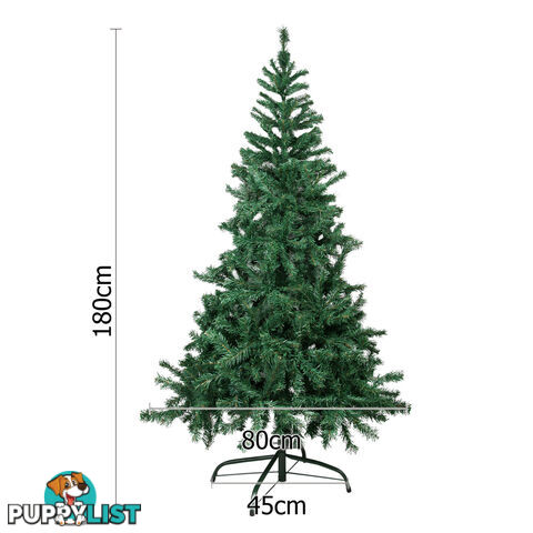 Christmas Tree w/ Ornament 180cm Green