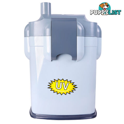 1800LPH Aquarium Fish Tank External Canister Water Filter w/ UV Bulb