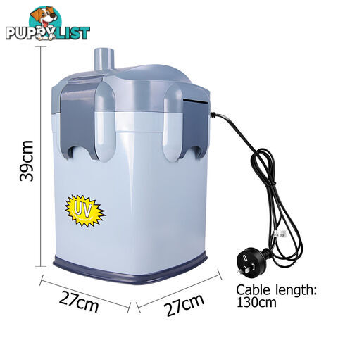 1800LPH Aquarium Fish Tank External Canister Water Filter w/ UV Bulb