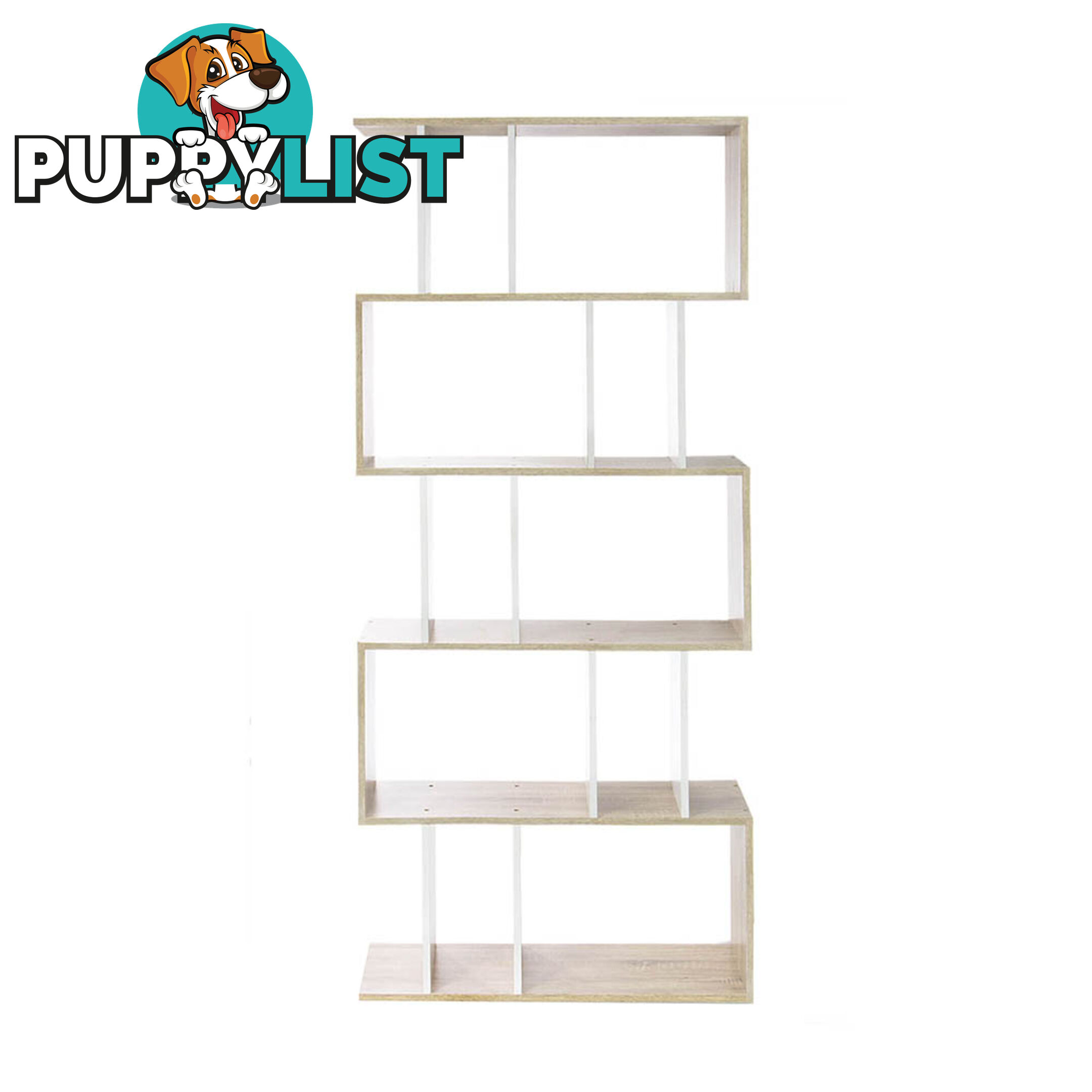 5 Tier Display/Book/Storage Shelf Unit White Brown