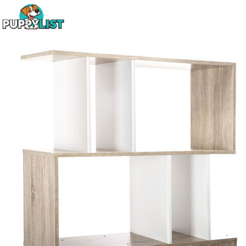 5 Tier Display/Book/Storage Shelf Unit White Brown