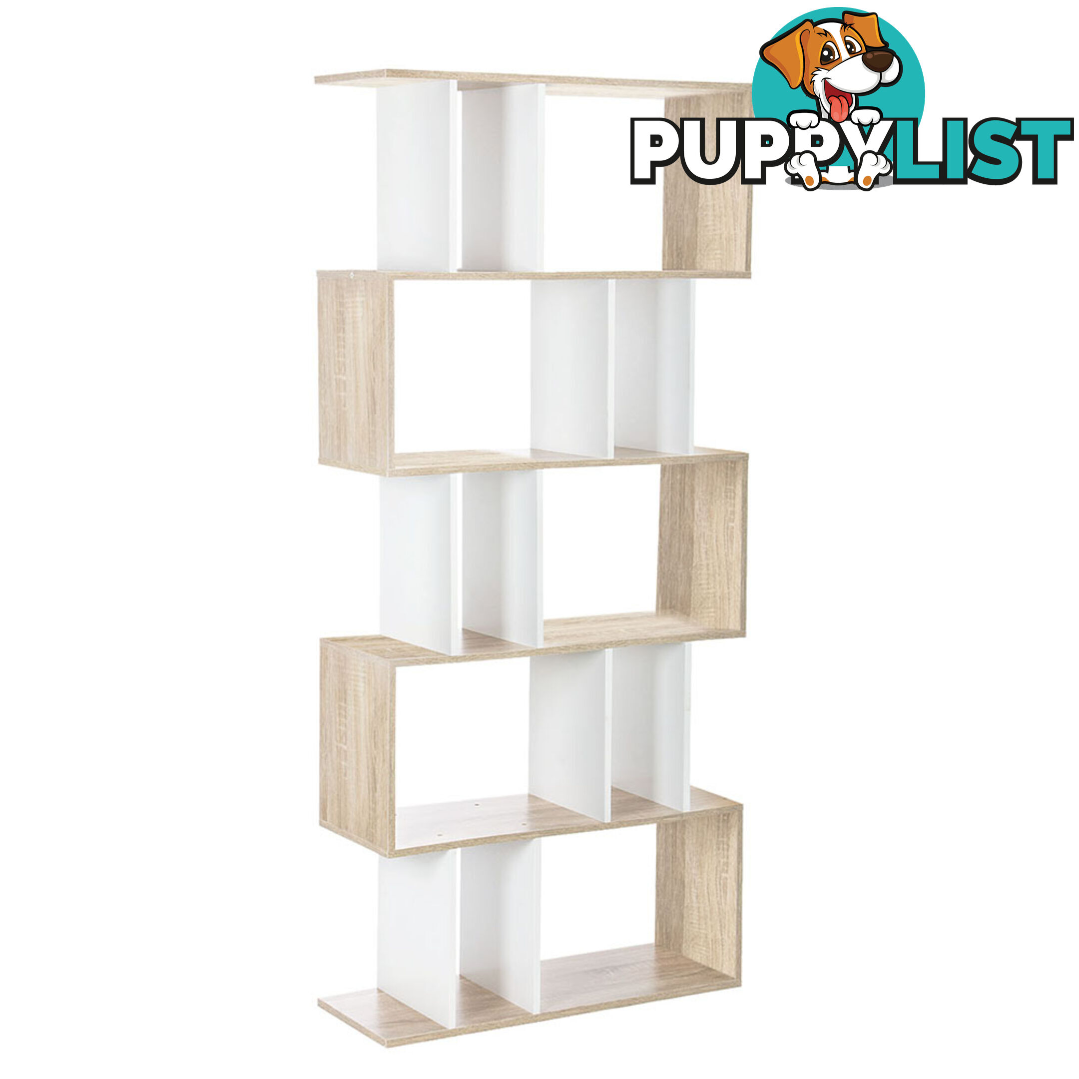 5 Tier Display/Book/Storage Shelf Unit White Brown