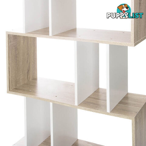 5 Tier Display/Book/Storage Shelf Unit White Brown