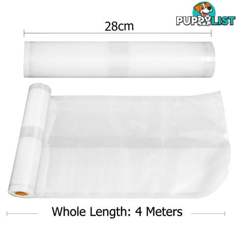 2x Vacuum Food Sealer Storage Rolls 22cm 28 cm