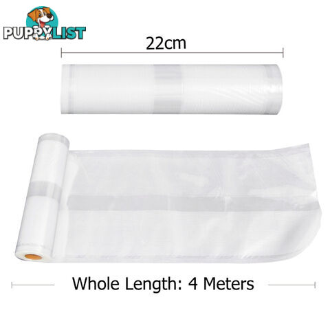 2x Vacuum Food Sealer Storage Rolls 22cm 28 cm