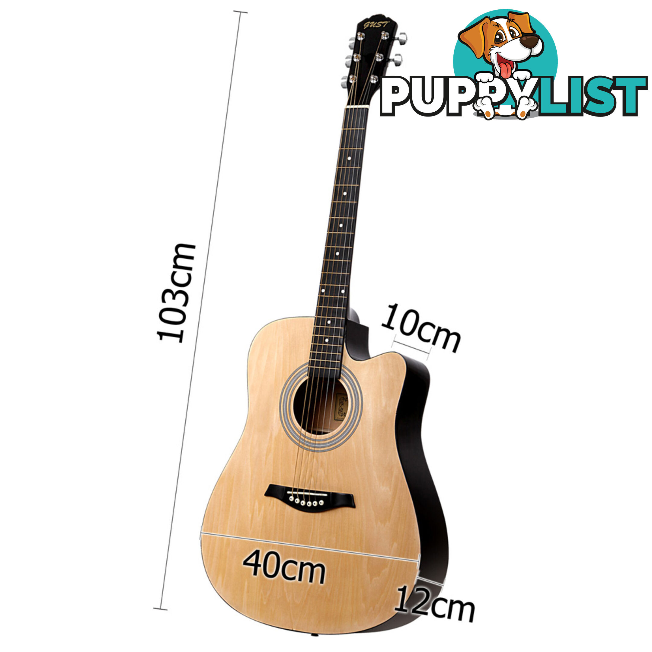 41" Steel-Stringed Acoustic Guitar Natural