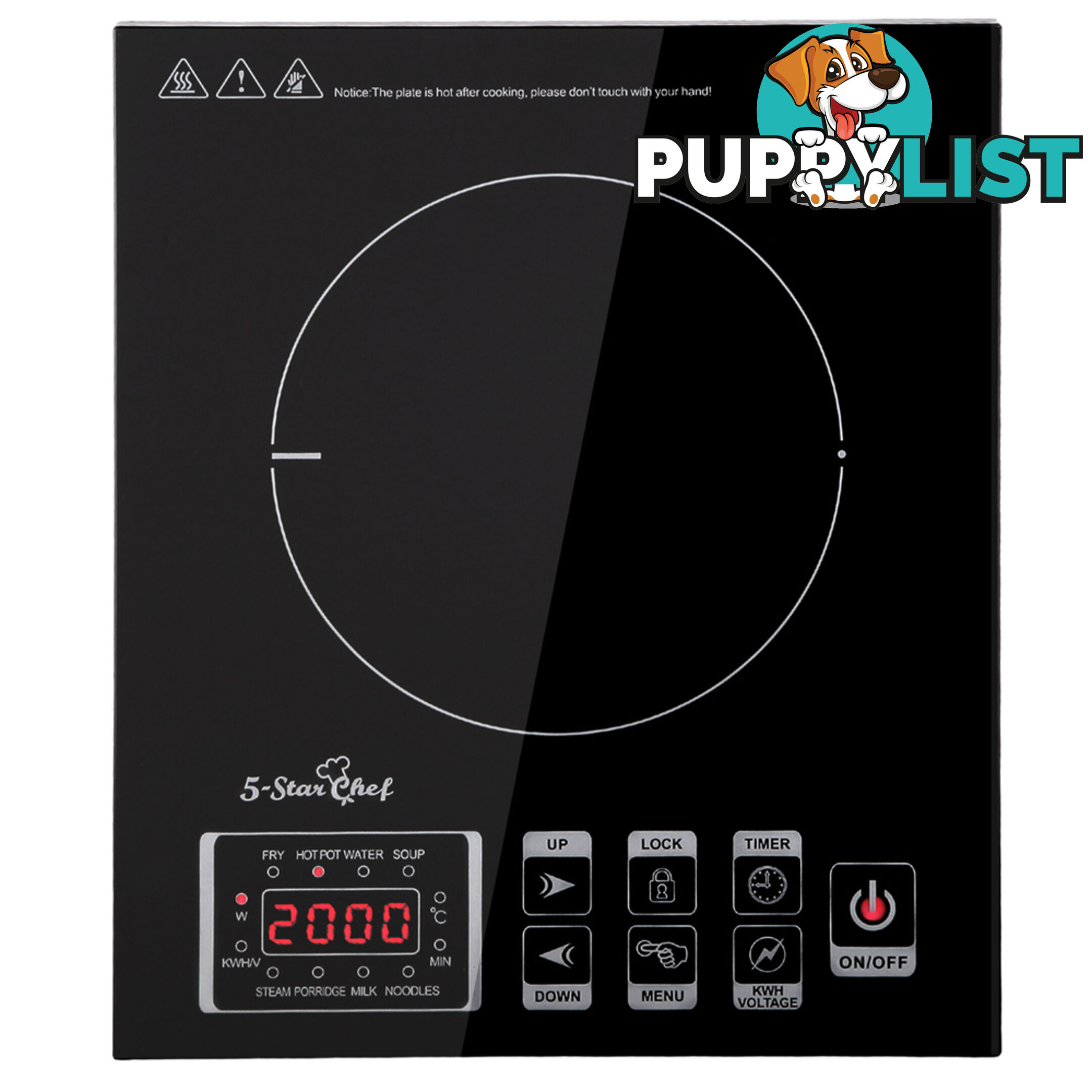 5 Star Chef Induction Cooktop w/ Digital Display Hotplate