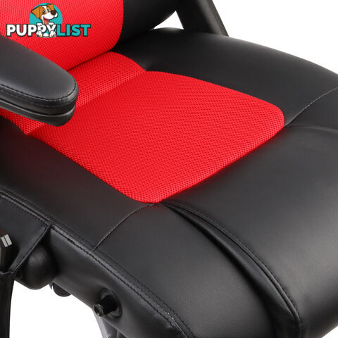 8 Point Massage Racing PU Leather Office Computer Chair Black/Red