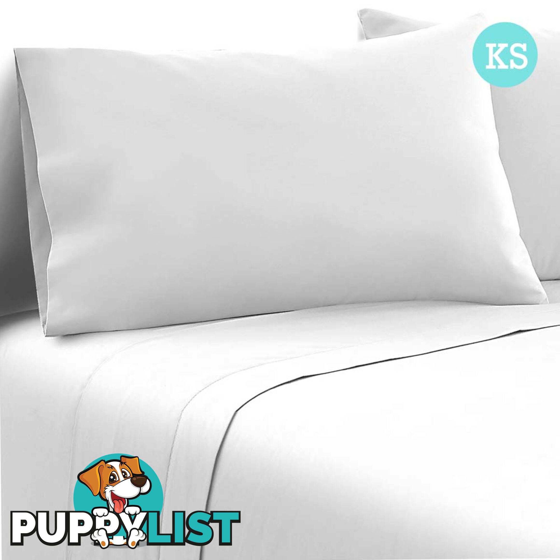 3 Piece Microfibre Sheet Set King Single _ White