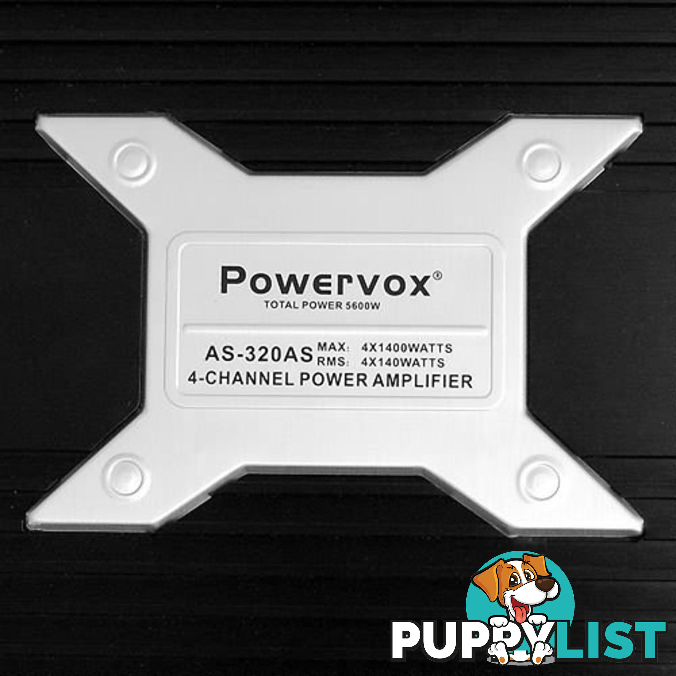 New PowerVox 5600 Watt 4 Channel Car Amplifier Black