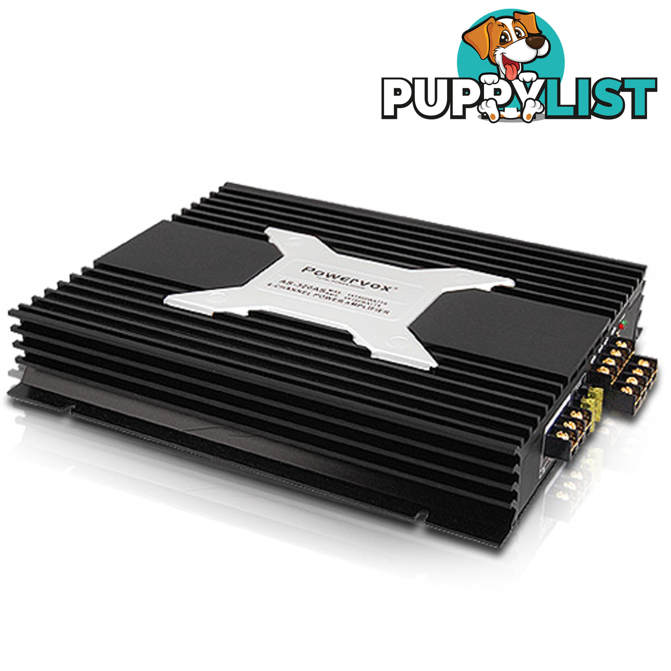 New PowerVox 5600 Watt 4 Channel Car Amplifier Black