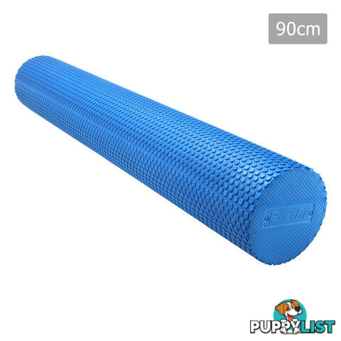 Yoga Gym Pilates EVA Stick Foam Roller Blue 90 x 15cm